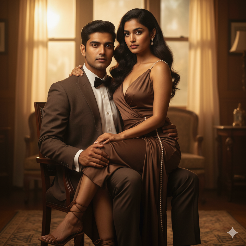 8K Retro Couple Portrait - couple 4